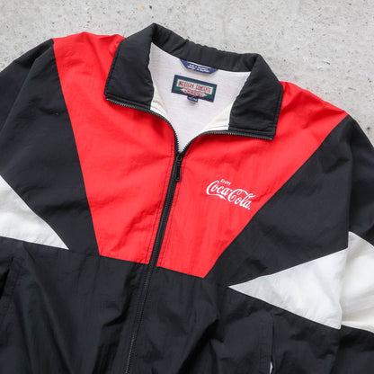 Coca-Cola Colourblock Windbreaker Jacket - 90s (XL)