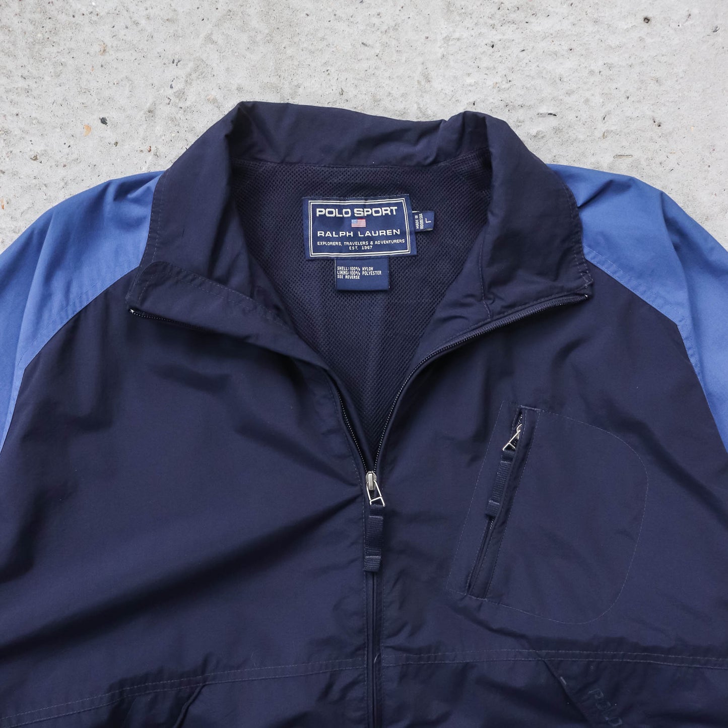 Polo Sport Two-Tone Utility Windbreaker Jacket - 90s (L)