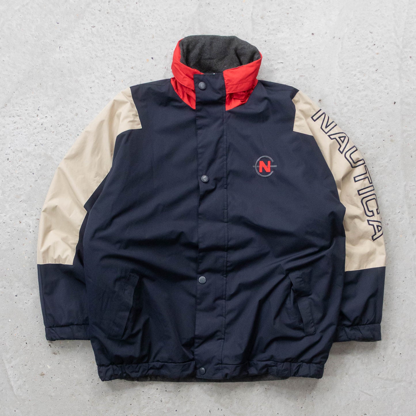 Nautica Competition Reversible Fleece Jacket - 90s (XXL)