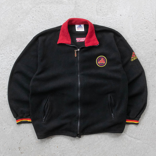 Adidas Embroidered Zip-Up Fleece Jacket - 90s (XL)