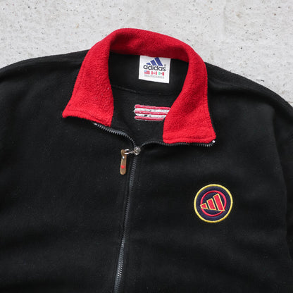 Adidas Embroidered Zip-Up Fleece Jacket - 90s (XL)