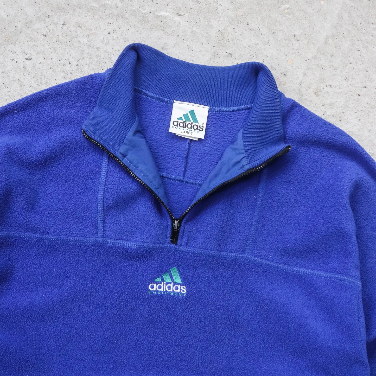 Adidas Equipment 1/4 Zip Fleece Pullover - 90s (L)