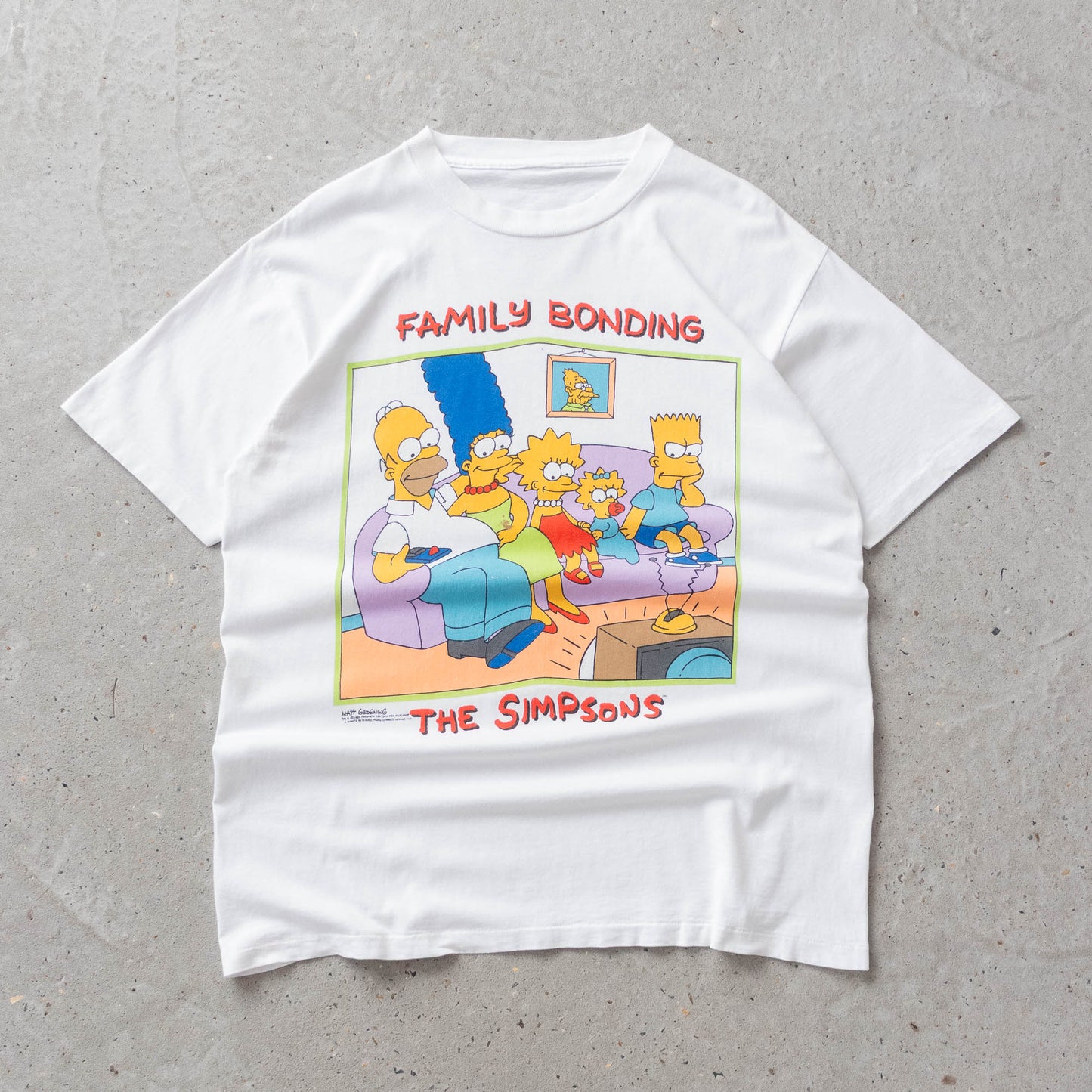 Vintage 1989 The Simpsons Family Bonding Tee - XL