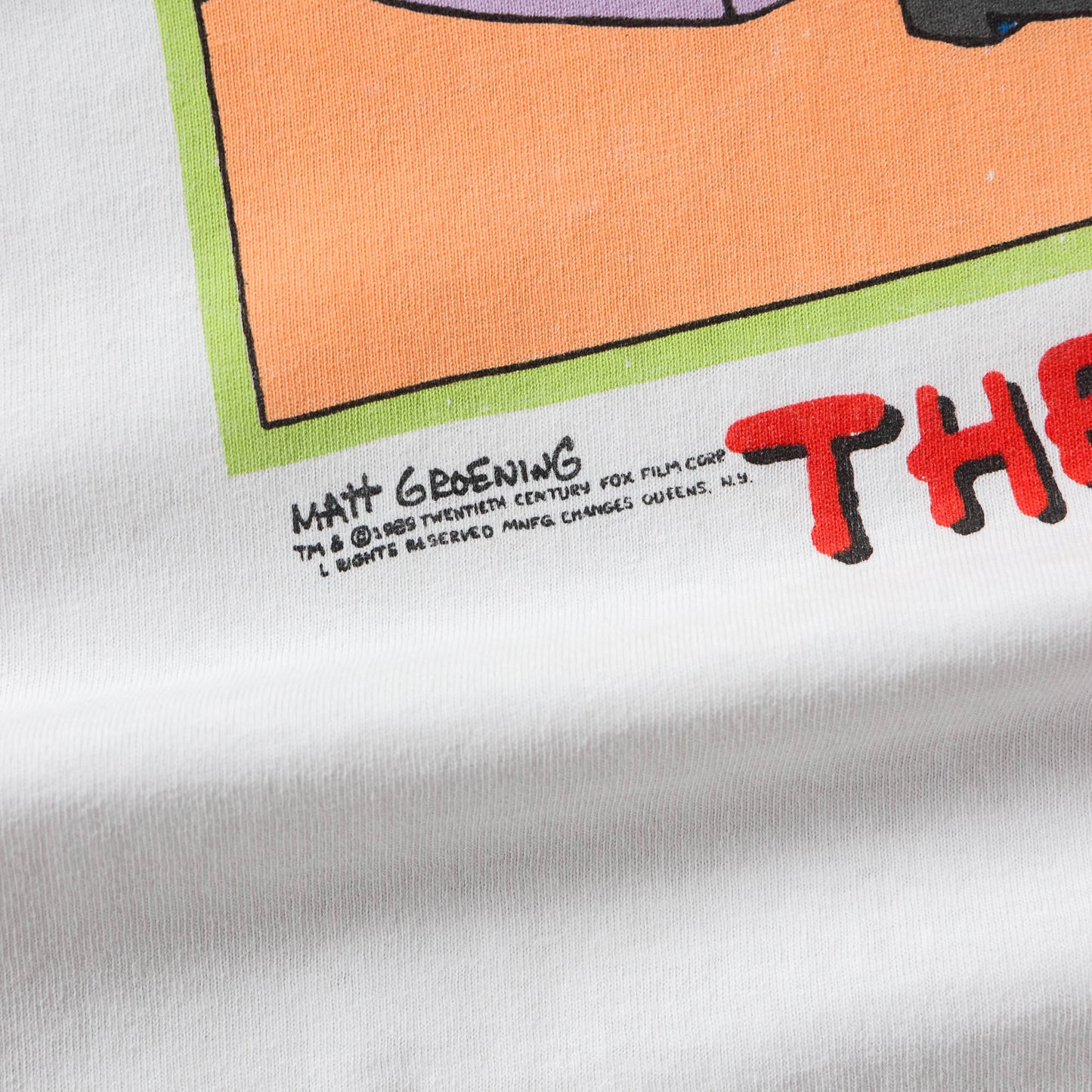 Vintage 1989 The Simpsons Family Bonding Tee - XL