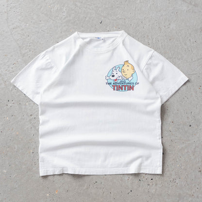 Vintage 90s Adventures of Tintin Destination Moon Tee - M