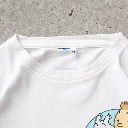 Vintage 90s Adventures of Tintin Destination Moon Tee - M
