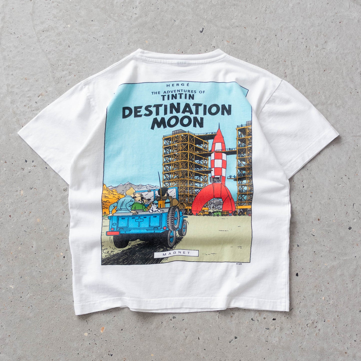 Vintage 90s Adventures of Tintin Destination Moon Tee - M