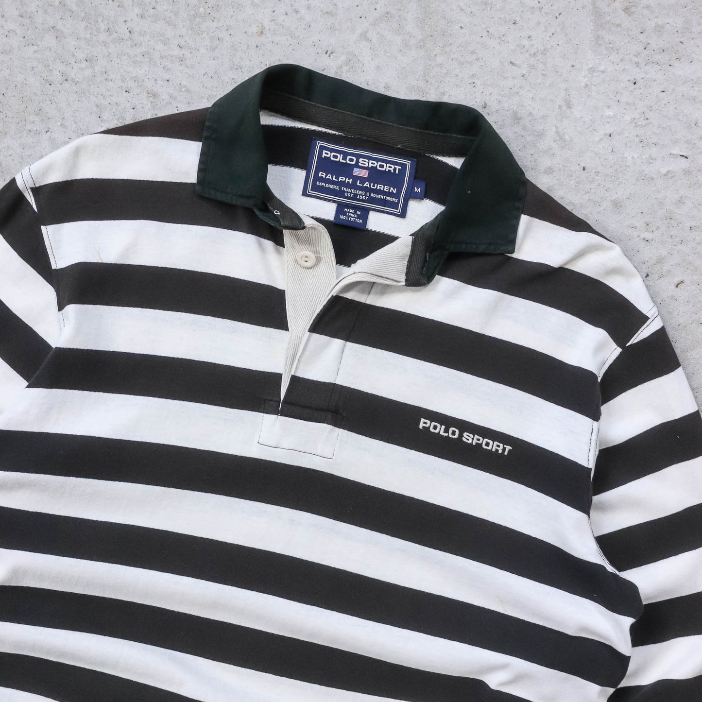 Polo Sport Ralph Lauren Striped Rugby Shirt - 90s (M)