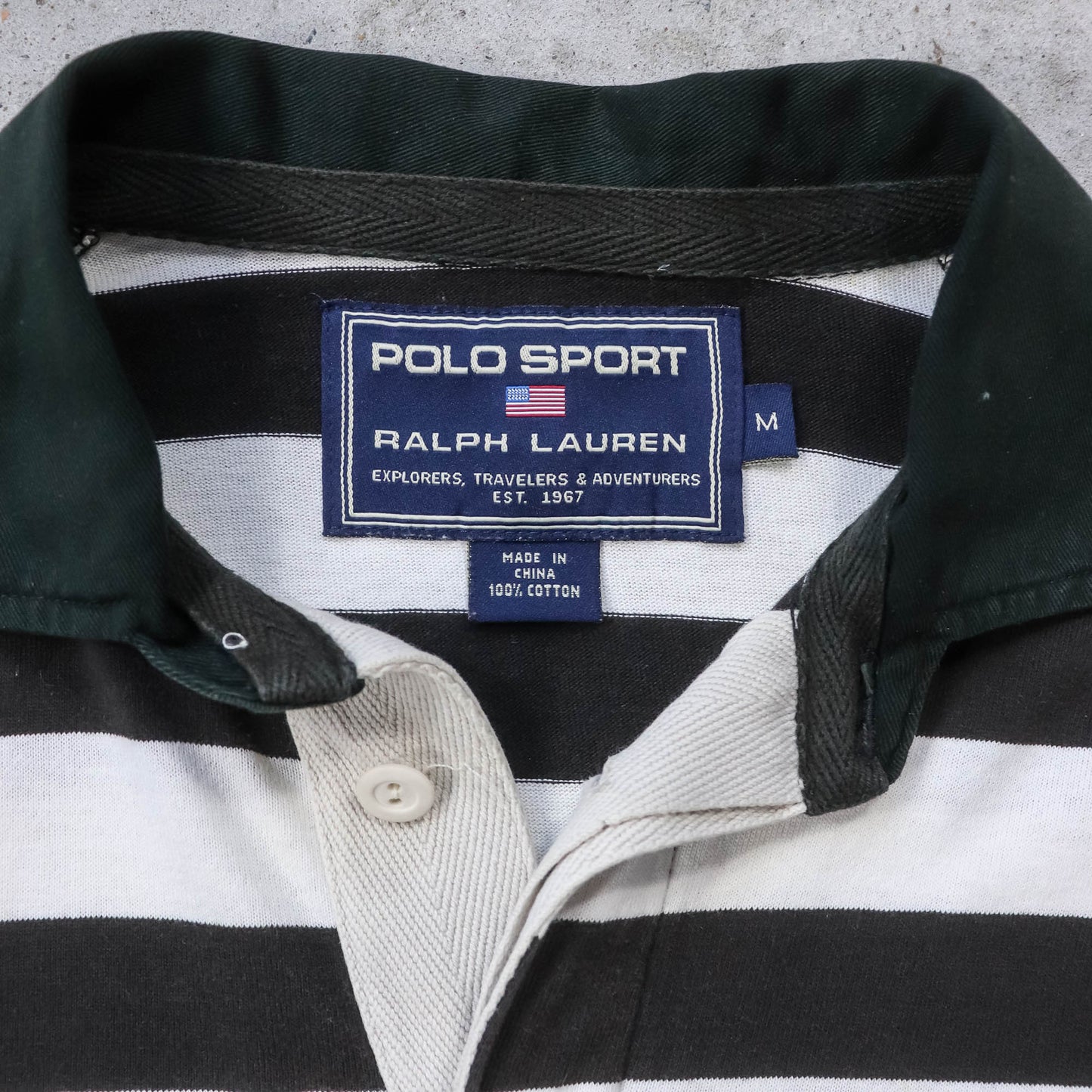 Polo Sport Ralph Lauren Striped Rugby Shirt - 90s (M)