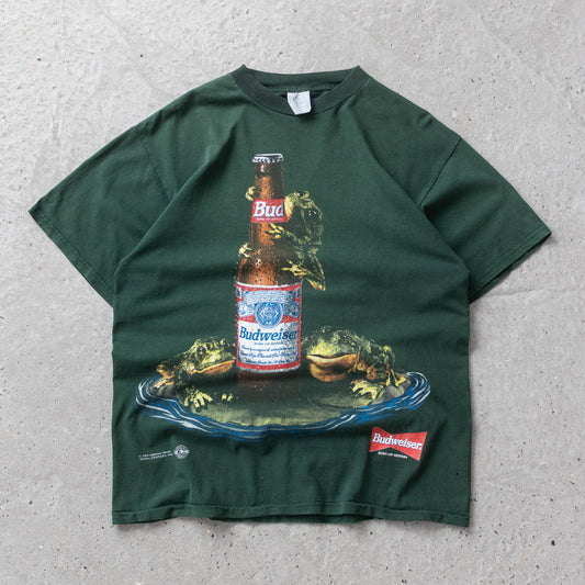 Vintage 1996 Budweiser Frogs Tee - L