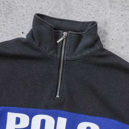 Polo Sport Spellout 1/4 Zip Sweatshirt - 90s (M)