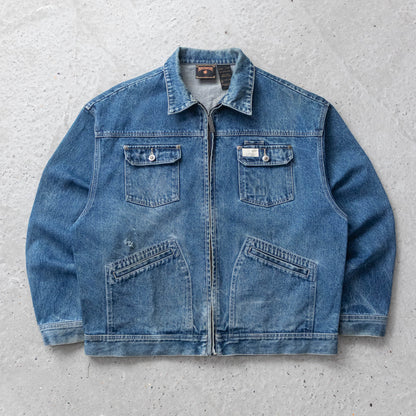 Vintage 90s Rocawear Embroidered Denim Jacket - XL