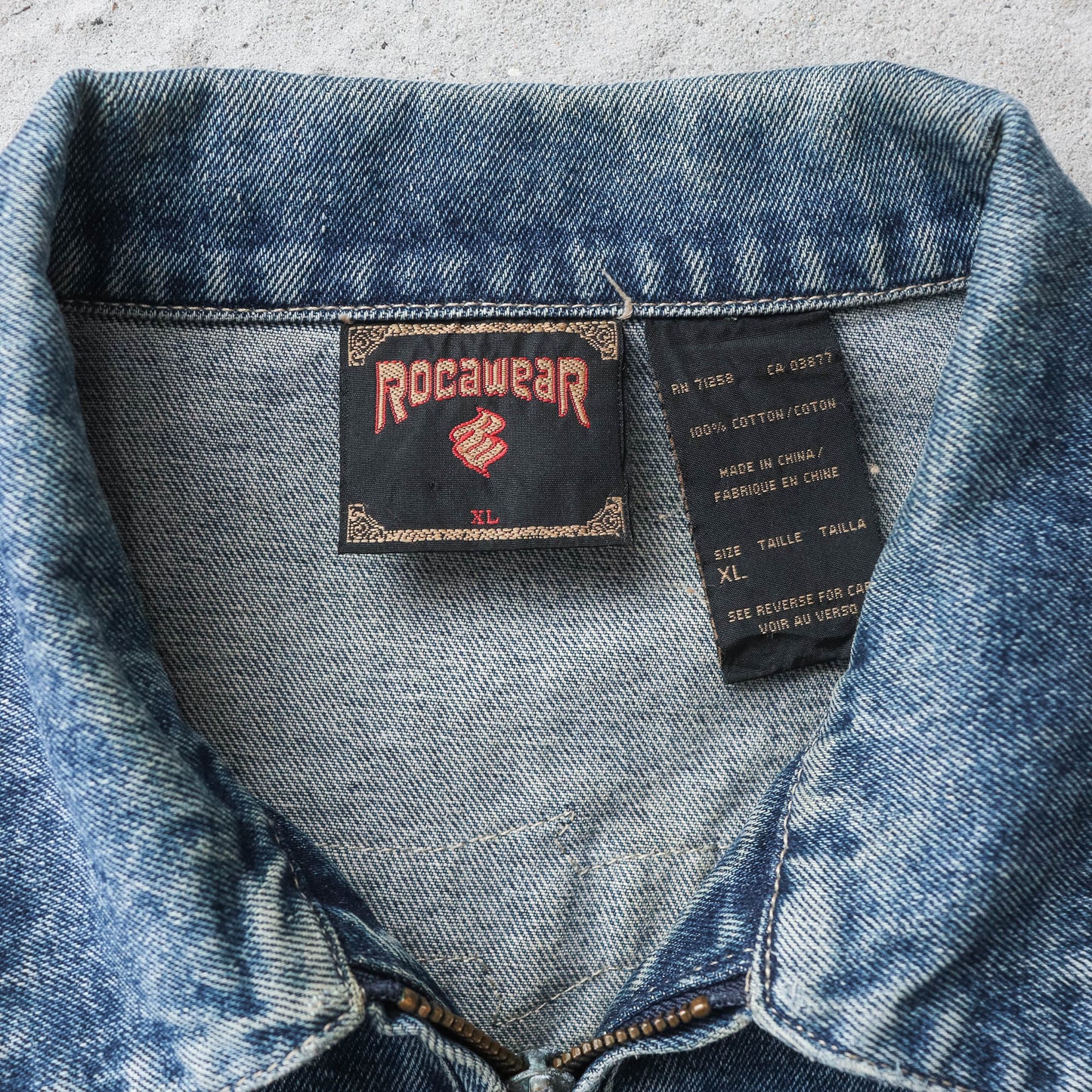 Vintage 90s Rocawear Embroidered Denim Jacket - XL