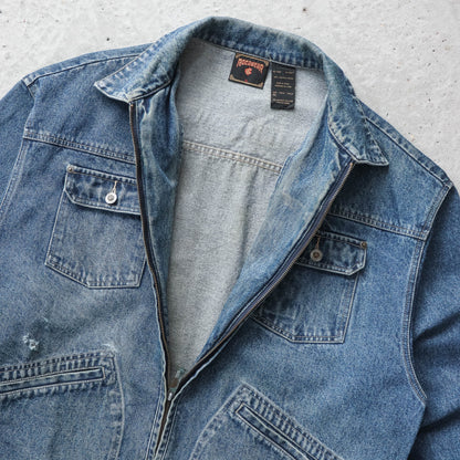 Vintage 90s Rocawear Embroidered Denim Jacket - XL
