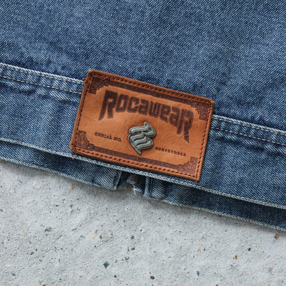 Vintage 90s Rocawear Embroidered Denim Jacket - XL