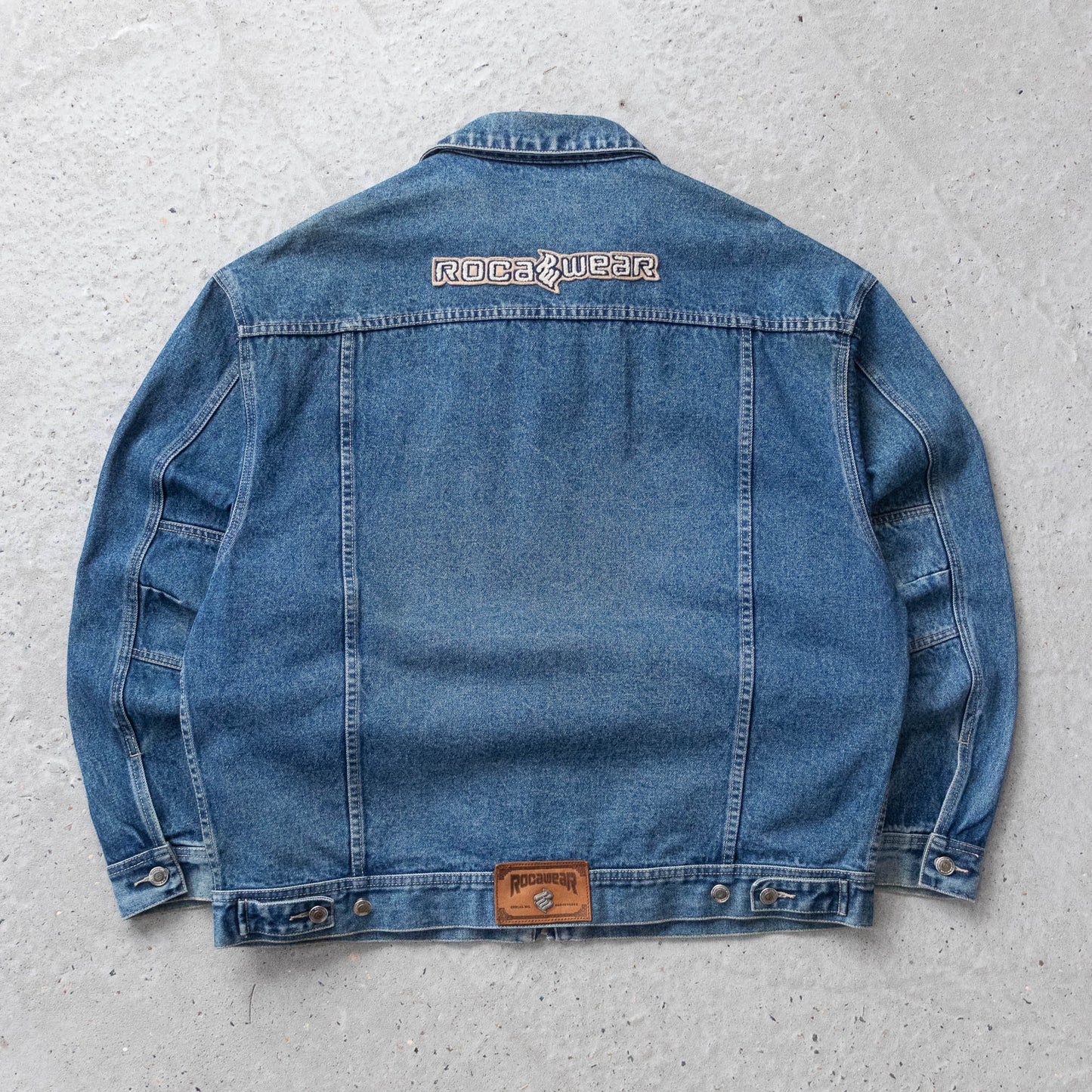 Vintage 90s Rocawear Embroidered Denim Jacket - XL