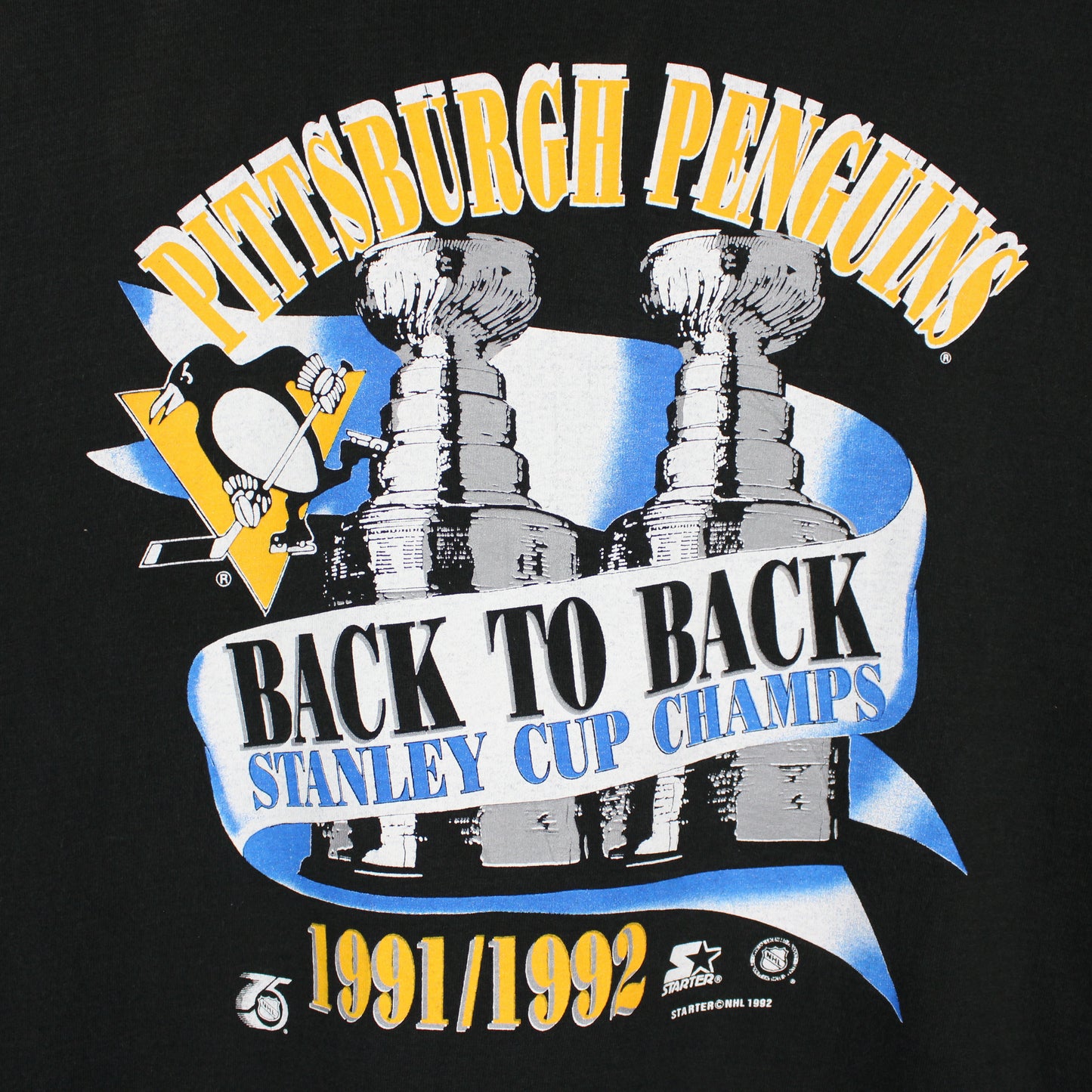 Vintage 1992 Pittsburgh Penguins NHL Champions Tee - XL