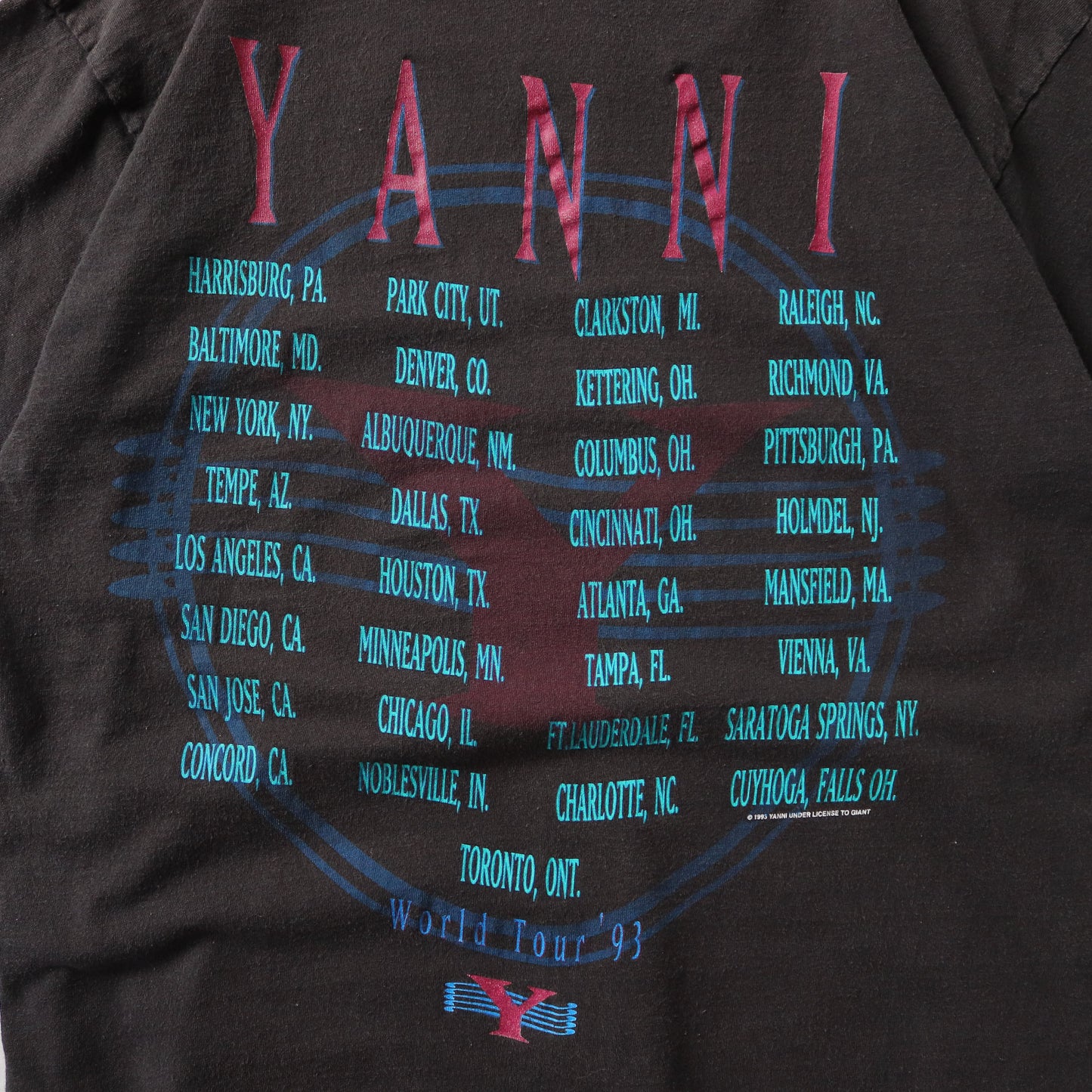 Vintage 1993 Yanni World Tour Tee - L