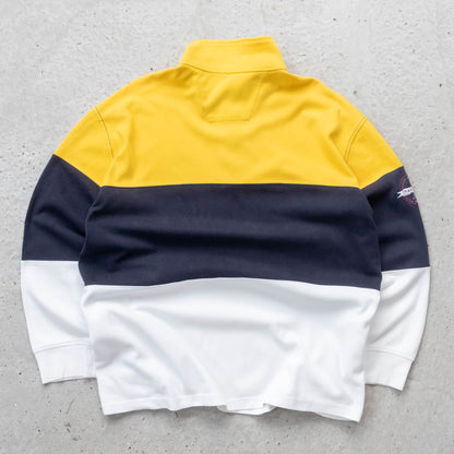 Nautica Sailing Colourblock 1/4 Zip Sweatshirt - 2000s (XXL)