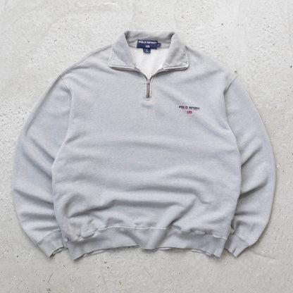 Polo Sport Embroidered 1/4 Zip Sweatshirt - 90s (L)