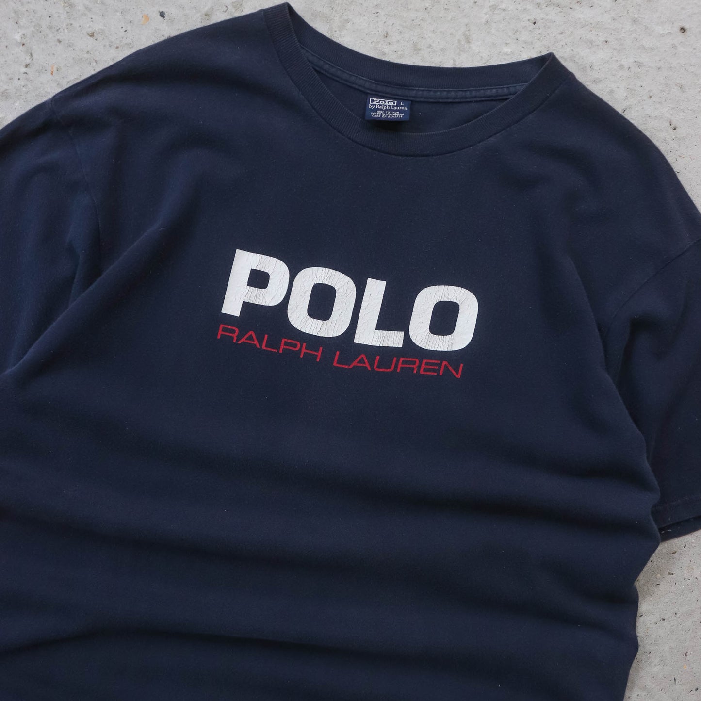 Polo Ralph Lauren Spellout Tee - 90s (L)