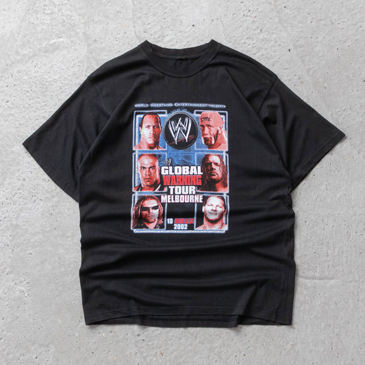 Vintage 2002 WWE Global Warning Tour Melbourne Tee - XL