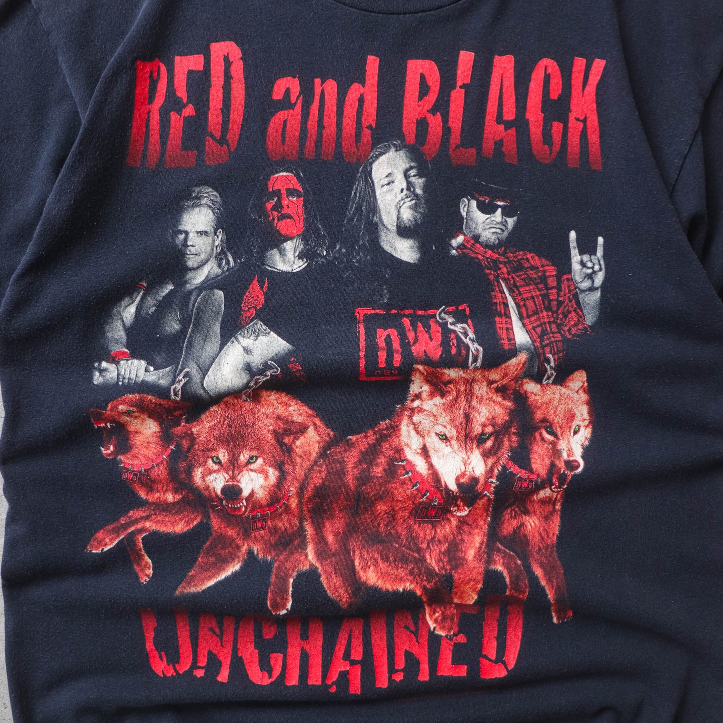 Vintage 1998 nWo Wolfpac Unchained WCW Tee - L - AL Vintage