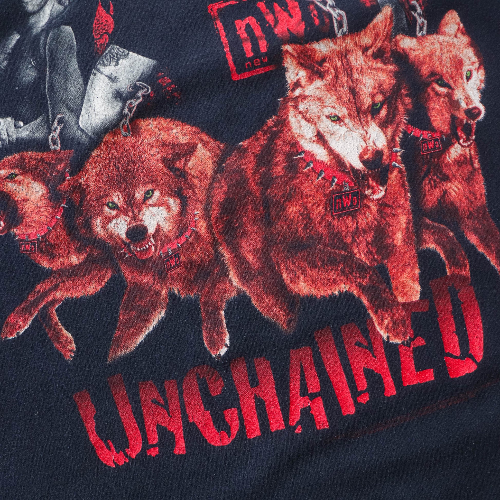 Vintage 1998 nWo Wolfpac Unchained WCW Tee - L - AL Vintage
