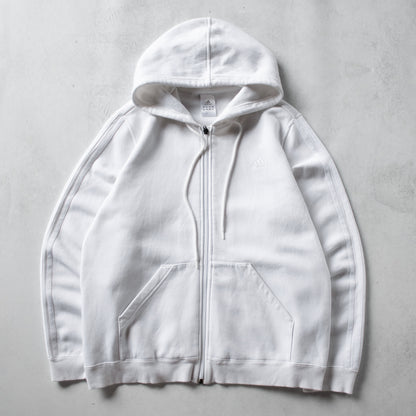 Vintage Adidas 3-Stripe Zip Up Hoodie - M