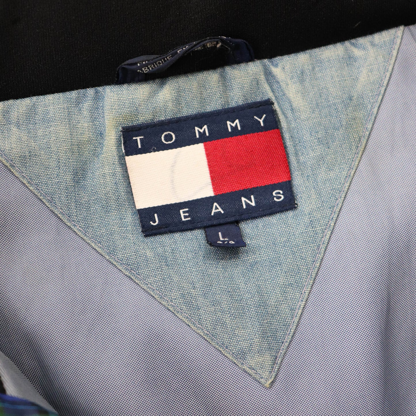 Tommy Hilfiger Plaid Down Puffer Jacket - 90s (L)