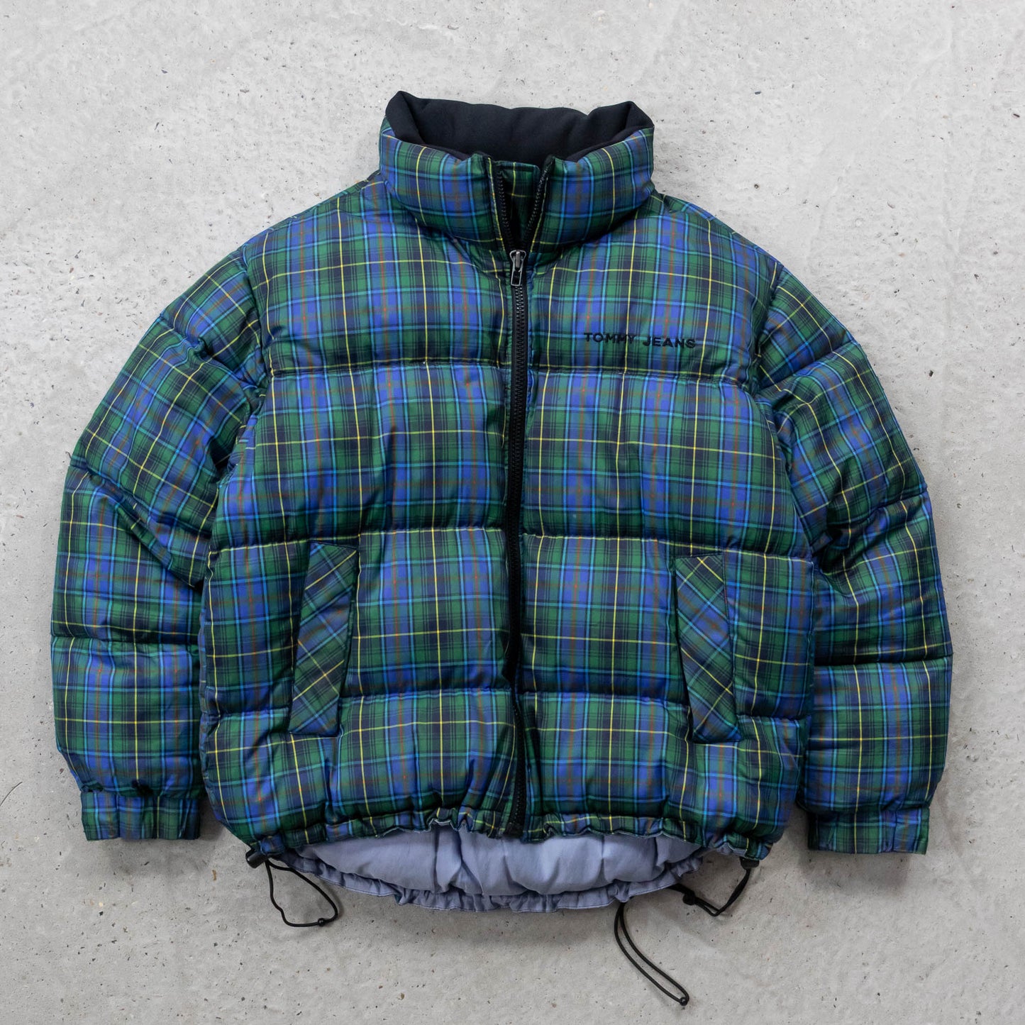 Tommy Hilfiger Plaid Down Puffer Jacket - 90s (L)