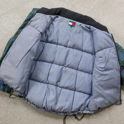 Tommy Hilfiger Plaid Down Puffer Jacket - 90s (L)