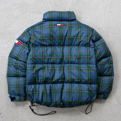 Tommy Hilfiger Plaid Down Puffer Jacket - 90s (L)