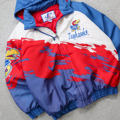 Kansas Jayhawks Logo Athletic 'Splash' Puffer Jacket - 90s (XL)