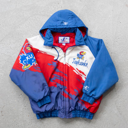 Kansas Jayhawks Logo Athletic 'Splash' Puffer Jacket - 90s (XL)