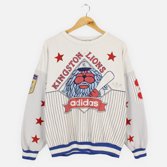 Vintage 80s Adidas Kingston Lions Baseball Sweatshirt - L