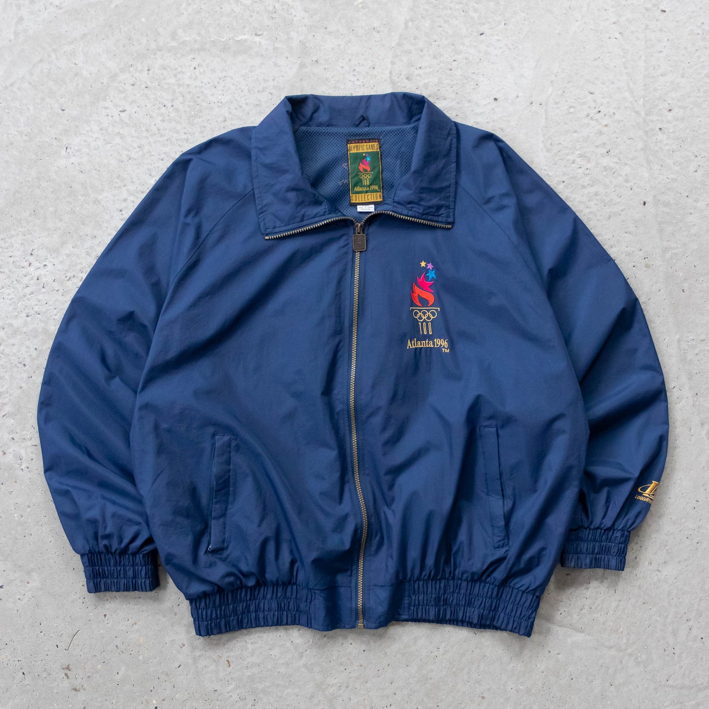 Atlanta Olympics Logo Athletic Windbreaker Jacket - 1996 (XL)