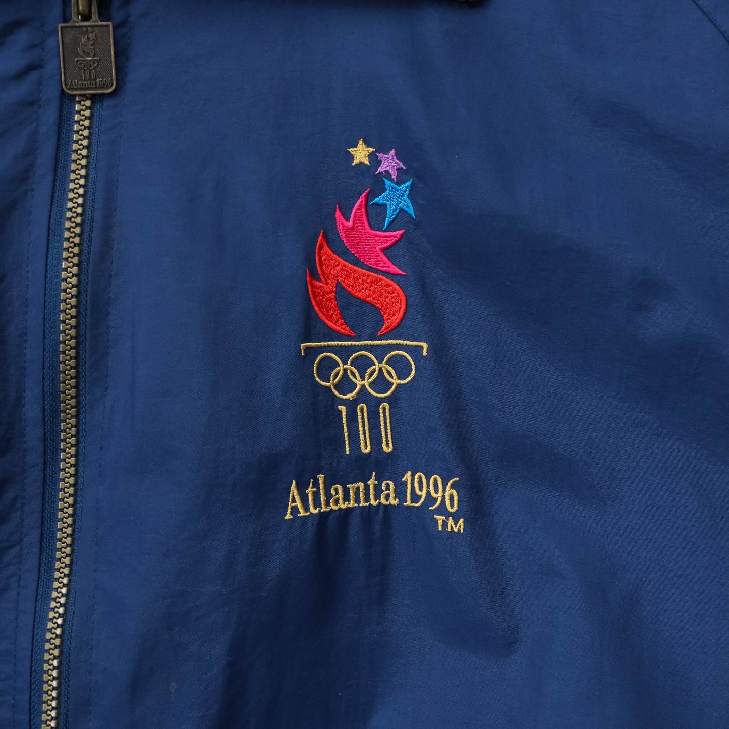 Atlanta Olympics Logo Athletic Windbreaker Jacket - 1996 (XL)