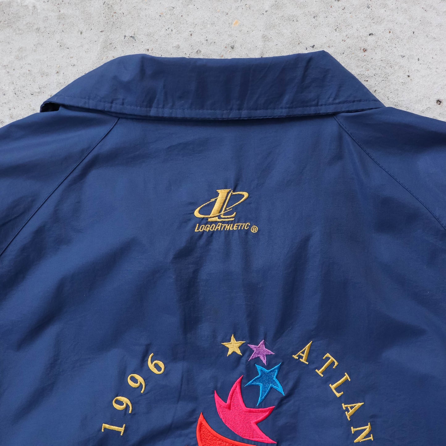 Atlanta Olympics Logo Athletic Windbreaker Jacket - 1996 (XL)