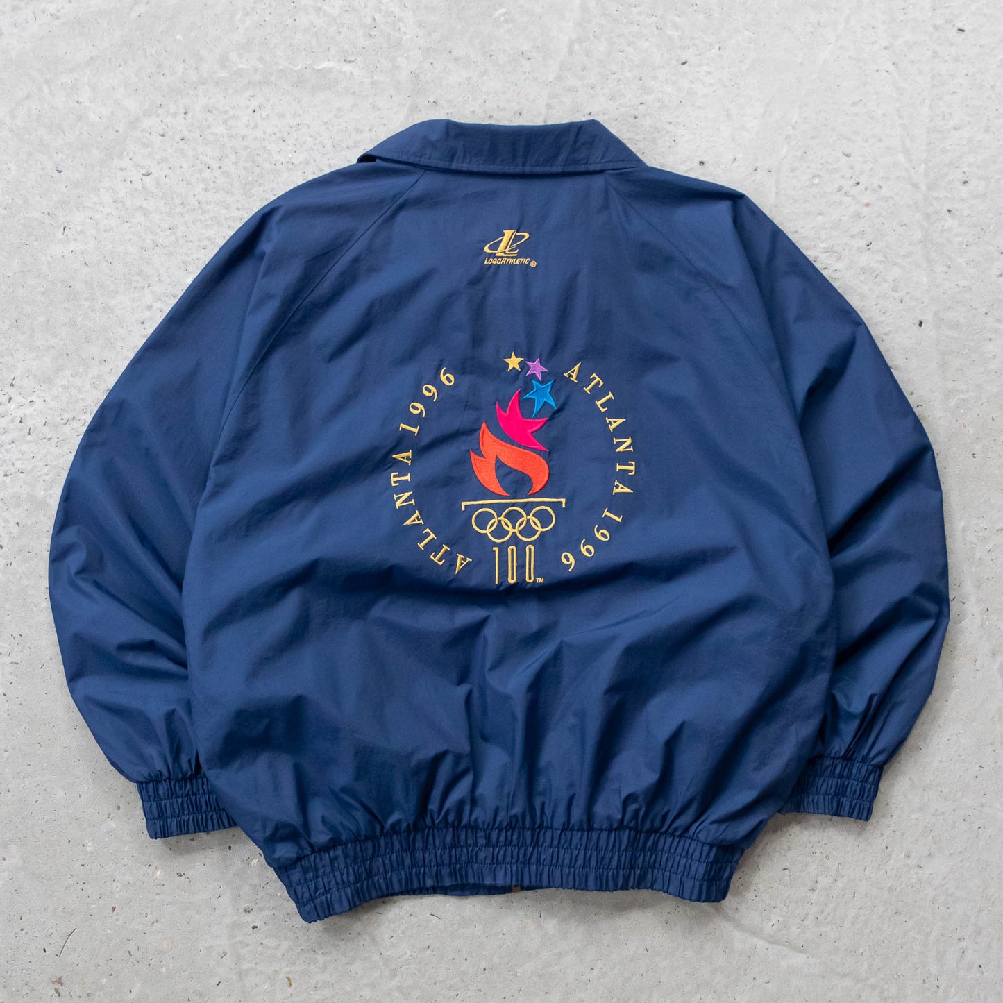 Atlanta Olympics Logo Athletic Windbreaker Jacket - 1996 (XL)
