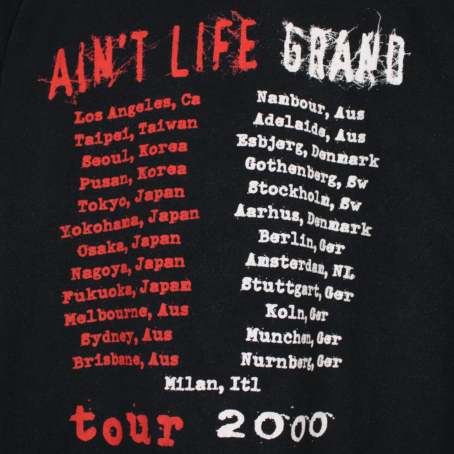 Vintage 2000 Slash's Snakepit Aint Life Grand Tour Tee - L