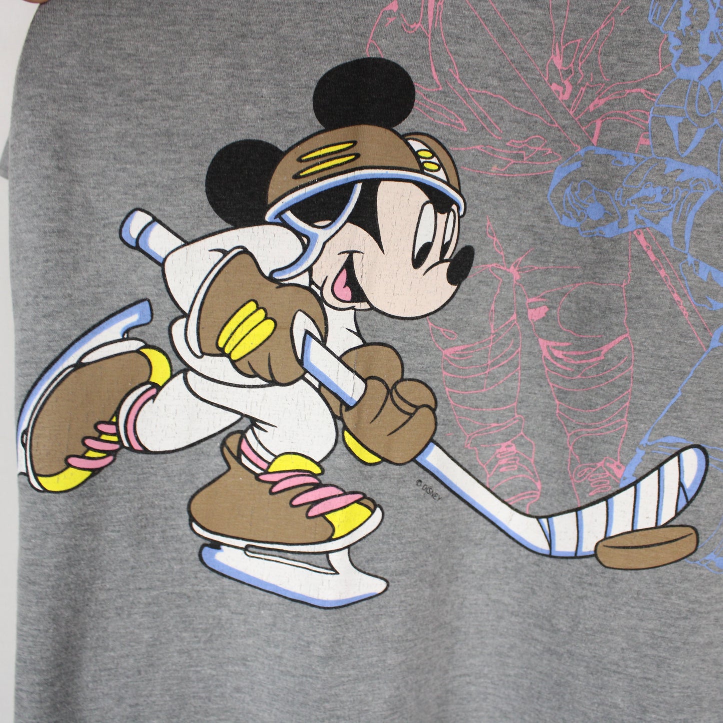 Vintage Mickey Mouse Hockey Tee - M