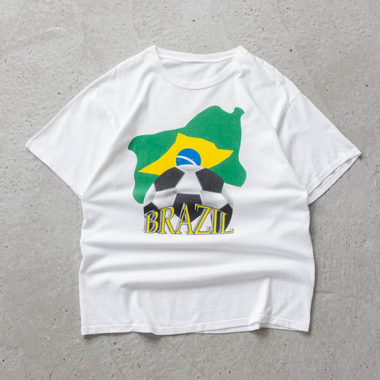 Vintage 90s Brazil Football Tee - XL