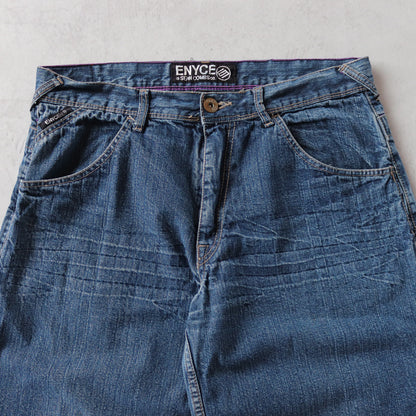 Vintage Enyce Embroidered Denim Jorts - 34