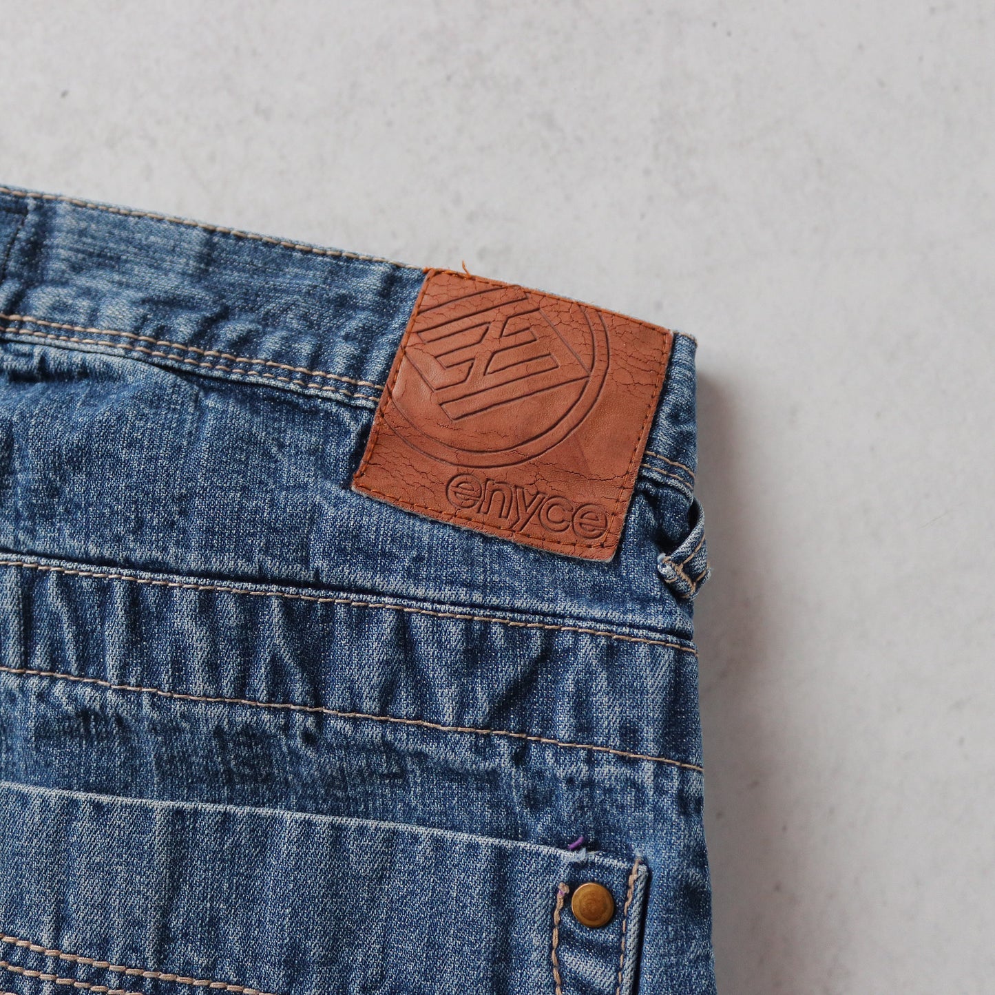 Vintage Enyce Embroidered Denim Jorts - 34