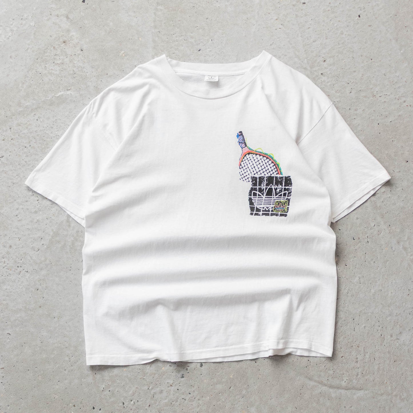 Vintage 90s Adidas Tennis Graphic Tee - XL