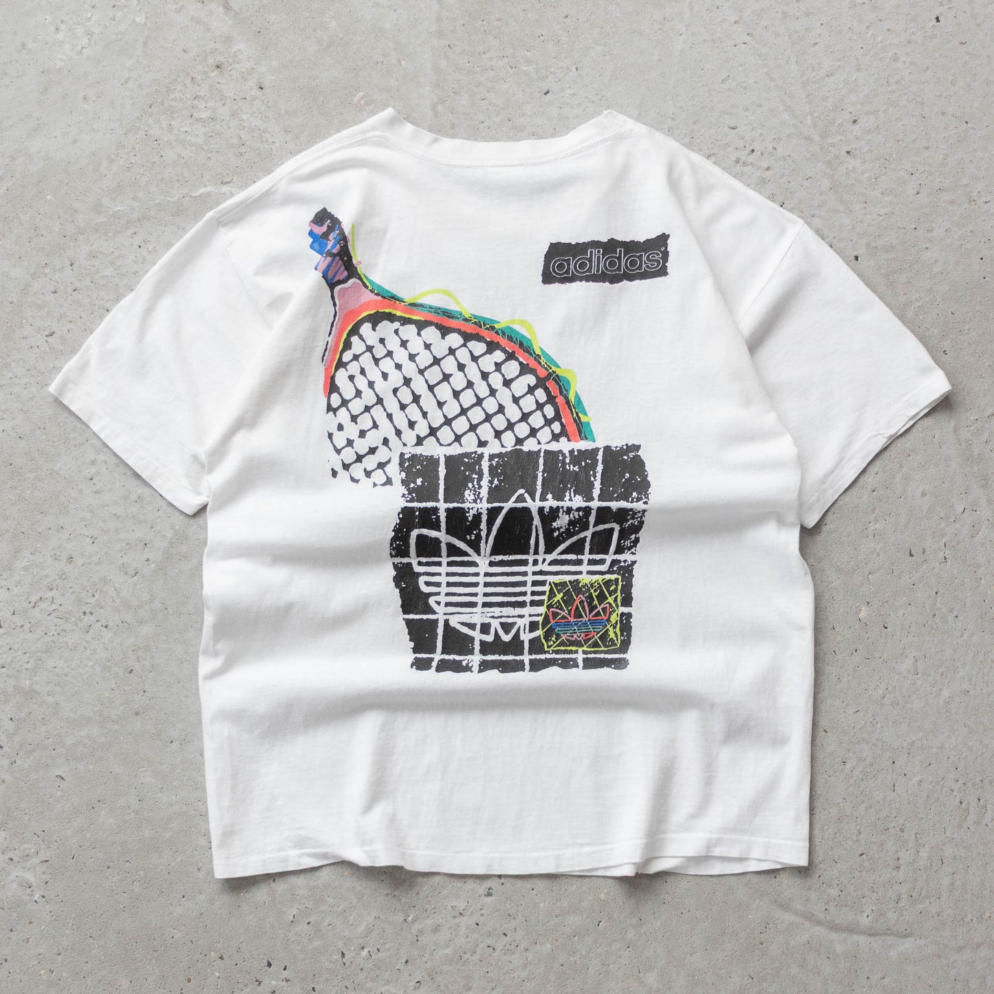 Vintage 90s Adidas Tennis Graphic Tee - XL