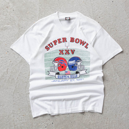 Vintage 1991 Bills vs Giants Super Bowl XXV NFL Tee - L - AL Vintage