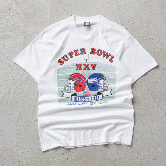 Vintage 1991 Bills vs Giants Super Bowl XXV NFL Tee - L - AL Vintage