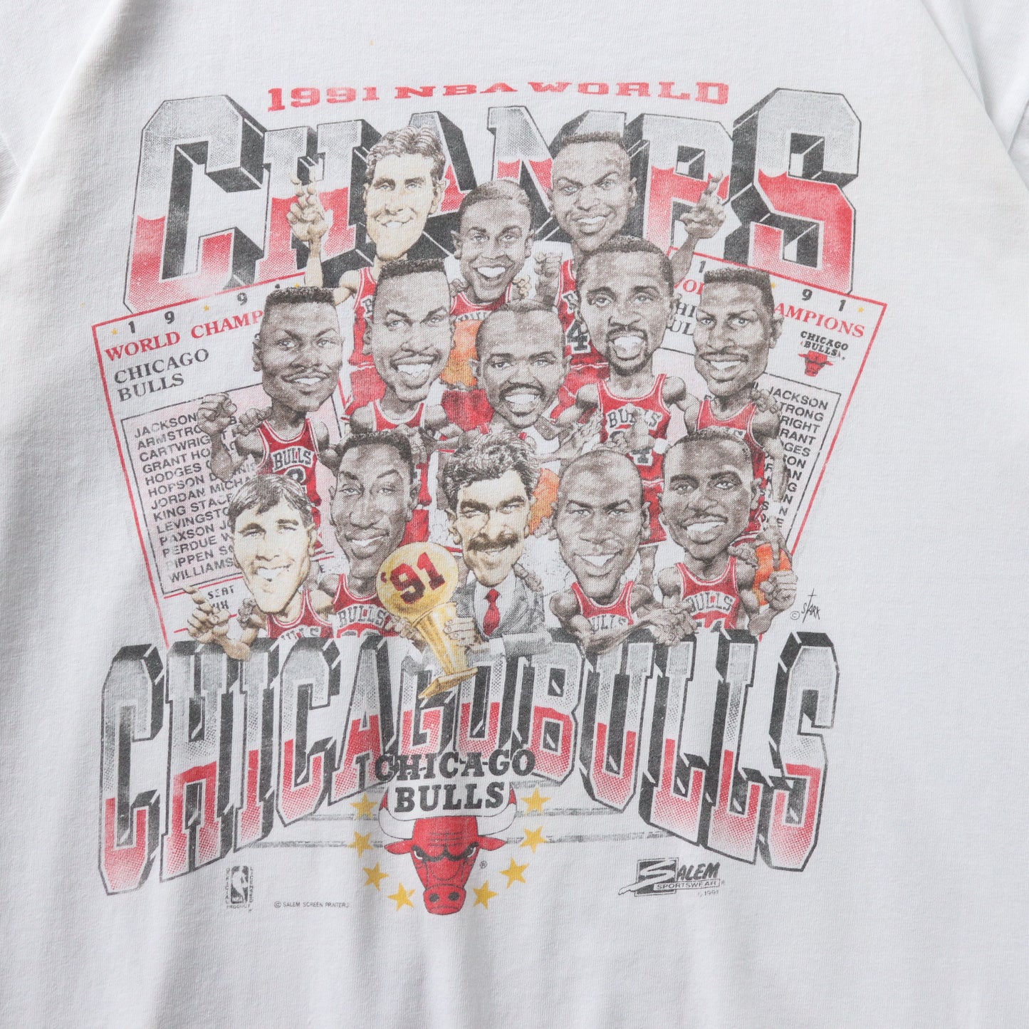 Vintage 1991 Chicago Bulls NBA Champions Tee - XL